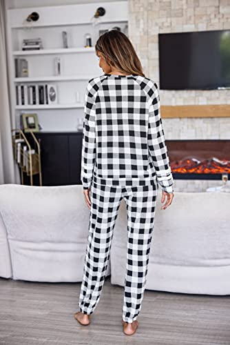 Image of Ekouaer Sweatsuits Womens Loungewear Set Tracksuit Long Sleeve Pajamas Set with Pockets 2 Piece Outfits Lounge Sets