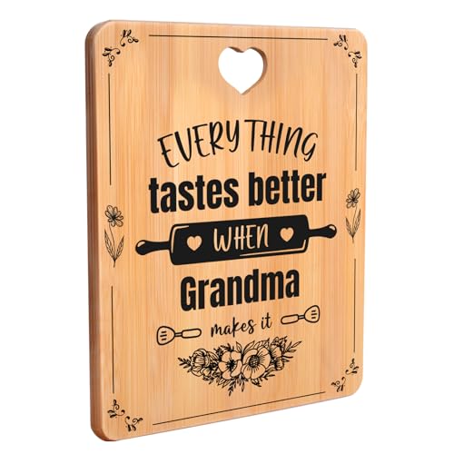 Grandma Gifts, Grandma Birthday Gifts for Grandma Nanny Nan - Engraved Bamboo Cutting Board - Mothers Day Presents for Nan Nanny Gifts