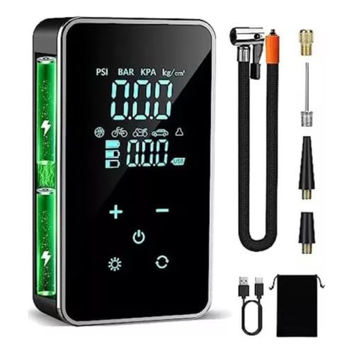 Mini Compressor de Ar Portátil Bomba De Ar E Calibrador De Pneu Recarregável Inteligente Inflador
