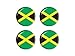 Jamaica Jamaican Flag - Wheel Center Cap 3D Domed Set of 4 Stickers