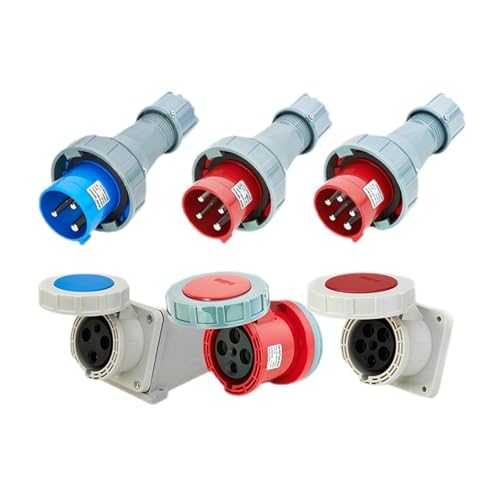 1pcs 63A Industrial and Socket 3-4-5 Core Waterproof Connector Concealed and Surface Mounted Adapter(Typ673,1 PCS)