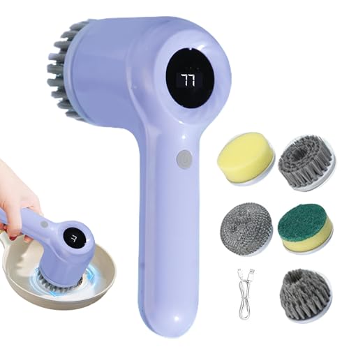 Electric Brush for Cleaning - Handheld Powerful Scrubbers for Cleaning | Spin Scrubber with Replaceable Brush Heads, Powerful Cleaning Brush for Bathtub, Floor, Wall, Tile, Toilet, Window, Sink - Image 9