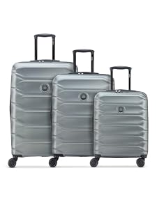 DELSEY Paris Koffer-Set 3-teilig für Damen und Herren | Reise-Trolleys 50 x 32 x 78 cm aus hochwertigem, robustem Polycarbonat Material | Erweiterbar & Teleskopgriff| Meteor Serie