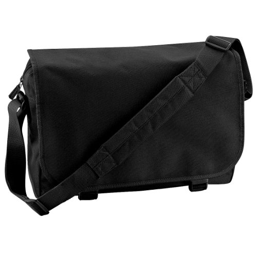 Bagbase Adjustable Messenger Bag (11 Liters) (Pack Of 2) (One Size) (Black) #TOP20