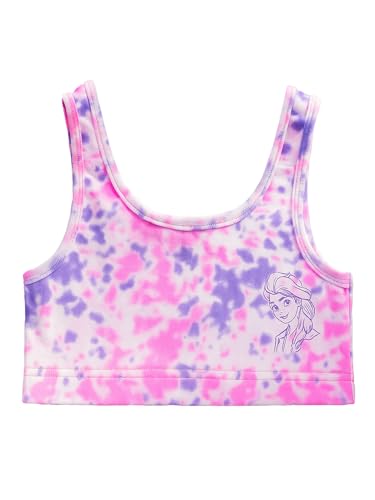 Image of BODYCARE Girls Crop Top with Cotton Spandex Sports | Double Layered & Non Wired |Full Coverage, Seamless, Racerback | Pack of 2 (Color & Print May Vary)