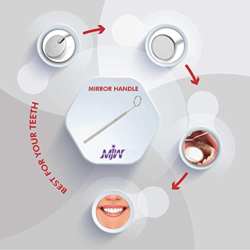 Excellent Quality Dental Mirror with Handle, Stainless Steel Dentist Tools for Teeth Cleaning Inspection, Oral Hygiene Mouth Mirror for Daily Use CE