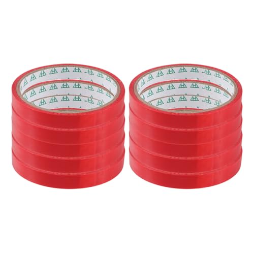 jojofuny Cintas para Sellar Bolsas de Embalaje 10 Rollos 12 CM Ancho Color Rojo 30 M Largo para Máquinas de Atado en Supermercados y Embalaje de Alimentos
