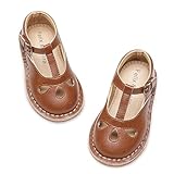 Felix & Flora Toddler Girl Brown Mary Jane Dress Shoes Size 10 - Flower Girls Ballet Flats for Party School
