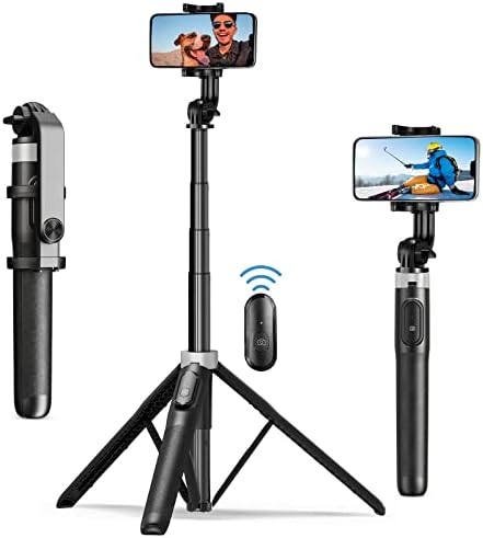 iFongsh 3-in-1 Extendable Selfie Stick with Detachable Remote & Phone Holder - 62" Phone Tripod Stand for iPhone 14/13/12 Pro Max, Samsung, GoPro - Perfect for Photography and Video Recording