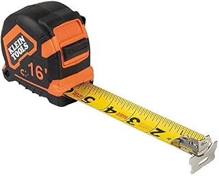Klein Tools 9216 Tape Measure, 16-Foot Double-Hook Double-Sided Measuring Tape, Magnetic with Retraction