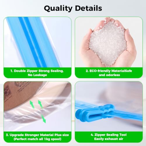 Image of Creality Filament Vacuum Storage Kit, 10 Storage Bags with Hand Pump, 15.75x15.75 inch, Premium Cleaning Drying Sealed, 3D Filament Dryer for 1kg 3D Printer Filament