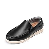 Bruno Marc Boys Slip-On Loafers for Toddler to Big Kids Easy On Off Dress Shoes with Cushioned Insole Anti-Slip TPR Sole School Playdates Casual Comfort,Size 13 Little Kid,Black,KKUMLS2501