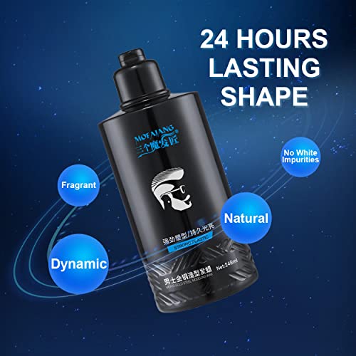 Volluck Hair Gel For Men, Hair Styling Gel For Men, Firm Hold, Non-Flaking Styling Gel, Strong Hold Hair Oil Gel Cream 8.72 Fl Oz #TOP2