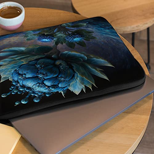Cool Flower 2-Sided Print 16" Laptop Sleeve - Fantasy Laptop Sleeve - Printed Laptop Sleeve With Zipper #TOP2