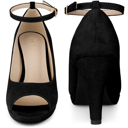 Perphy Platform Peep Toe Ankle Strap Stiletto Heel Dress Pumps Shoes for Women2