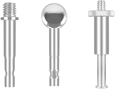 3 Pack Boom Arm to 17mm Ball 1/4 inch 3/8 Screw Bolt Mount Connector Adapter Joint Head Converter for Microphone Arm Stand Mic Arm Scissor Shock Mount Condenser Video Light Phone Holder Clip