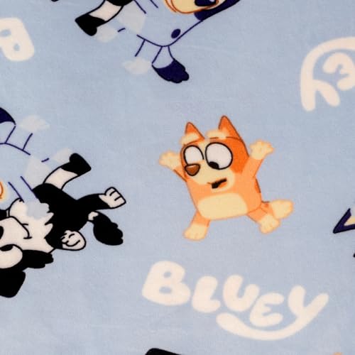 Bluey Super Soft Fleece Long Sleeved Pyjama Set, Bluey Blue, 6-9 Months: 74cm, Blue - Image 4