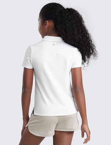 CRZ YOGA Girls Cloud Jersey Short Sleeve Polo Shirts School Uniform Golf Tennis Casual Lounge Athletic Collar Soft2