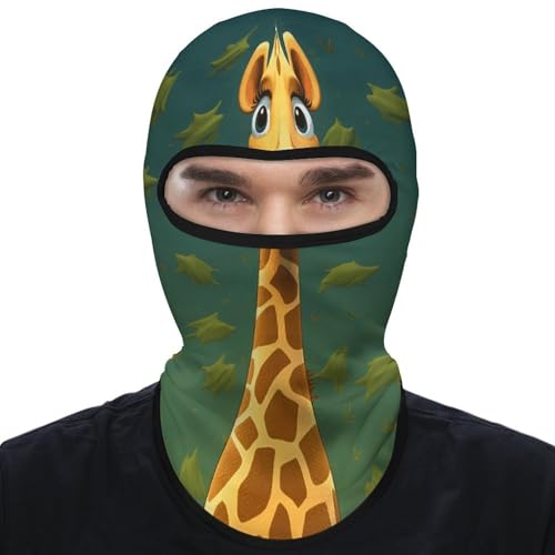 Máscara facial de pasamontaña con dibujos de jirafa para hombres y mujeres, protección solar, transpirable, cubre todo el head para senderismo, ciclismo, correr, conducción miniatura 1