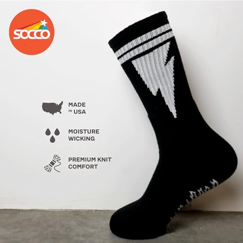 x Mike Vallely | Premium Skater Crew Socks | Lightning Bolts | Made in USA4