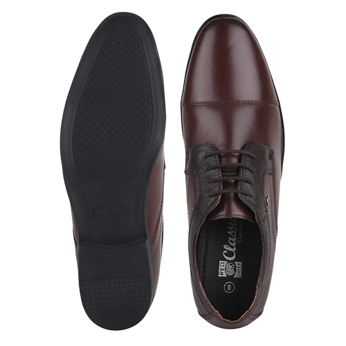 Image of Red Chief Leather Formal Derby Shoes for Men
