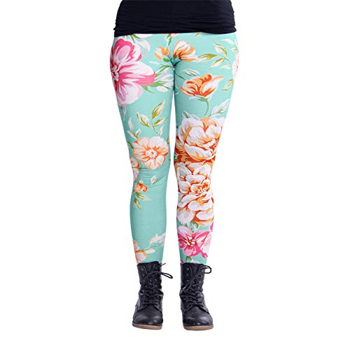 cosey   Leggings Coloridos Impresos (Talla única)   Design Mint Flowers