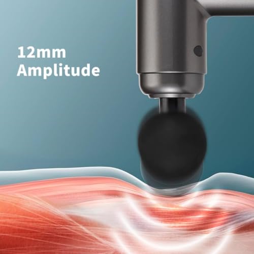 Image of HEEJ Powerful Handheld Deep Tissue Percussion Massage Gun with 4 Versatile Attachments Rechargeable Massager for Muscle Recovery, Pain Relief & Relaxation & Portable Design for Home & Gym Use