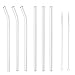 MIXIAO Glas Strohhalme handgefertigt - 6er Set mit 2 Reinigungsbürsten (3 Biegung 3 gerade) (Durchmesser 10 mm)