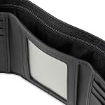 Levi's RFID Trifold avec fermeture à glissière intérieure pour homme, noir mince, une taille, noir slim, une dimension, RFID Trifold mince avec fermeture éclair intérieure
