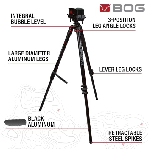 Image of BOG DeathGrip Hunting Tripod, 7 inch-59 inch, Lightweight, Gun Clamp, Shooting Rest