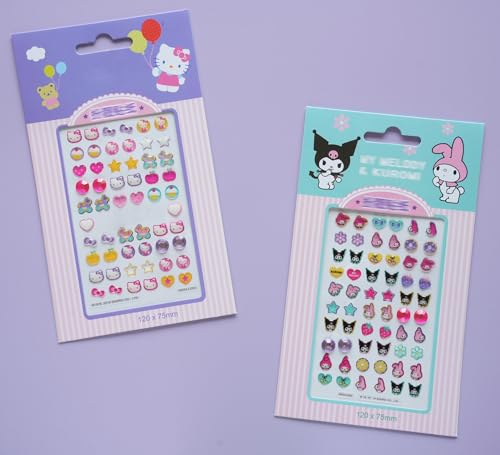 Stick on Earrings for Little Girls 4-6 - Kids Girls Stick on Earrings Cute Colorful Toddlers 3D Sticker Self-Adhesive Craft Gem Jewelry Stickers2