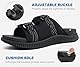 KuaiLu Sport Sandalen Herren Bequeme Weiche Fußbett Orthopädische Wander Wandersandalen Outdoor Trekking Latschen Sommer Outdoorsandalen Schlappen Offen Zehen Sportsandalen Pantoletten Schwarz 43