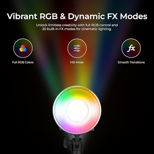 Image of Digitek (DCL 100WBC RGB) 100W LED Video Light with Mini Bowens, Reflector, CRI 97+, 2700-6500K, 13000LM, App Control, 4500mAh Battery, 1 /4 Mount, 20 FX Modes, for Indoor and Outdoor Shoots