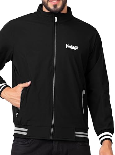 Image of FTX Men Solid Full Sleeve Grey Color Regular Fit Windcheater Casual Jacket