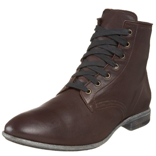 Image of BOSS Orange by Hugo Men's Armin II Lace Up Boot, Dark Red, 10 UK