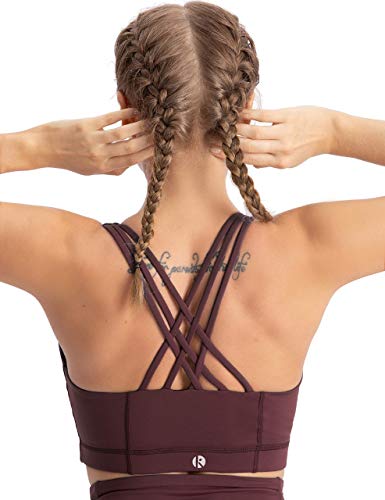 coastal rose Women s Zip Front Sports Bra Medium Impact Workout Running Crossback Yoga Tops US XS Port Royale