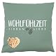 Zirbenkissen Herbalind Wohlfühlzeit Lindgrün 25x25cm