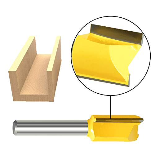 Meiggtool 5Pcs Straight Dado Router Bit Set, 1/4-Inch Shank Round Nose, Cutting Diameter: 1/4, 3/8, 1/2, 5/8, 3/4 Inch #TOP4