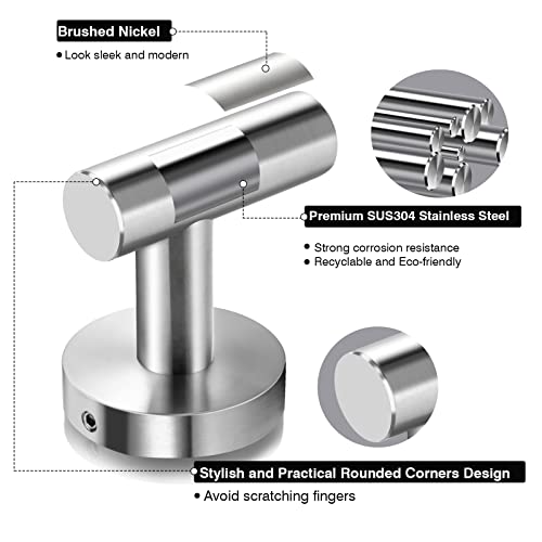 Grantenov Towel Hooks Hanger Sus304 Stainless Steel Brushed Nickel Heavy Duty Robe Clothes Coat Hook Holder For Bathroom Kitchen Garage Laundry Room Wall Mounted,4-Pack #TOP4