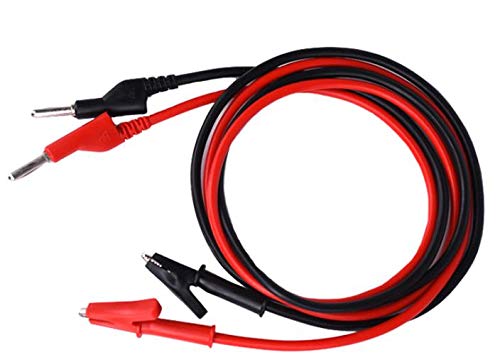 2 PZ Puro Rame Alligatore Clip 4mm Banana Plug linea 10A DC Alimentazione Prova multimetro Clip Linea di