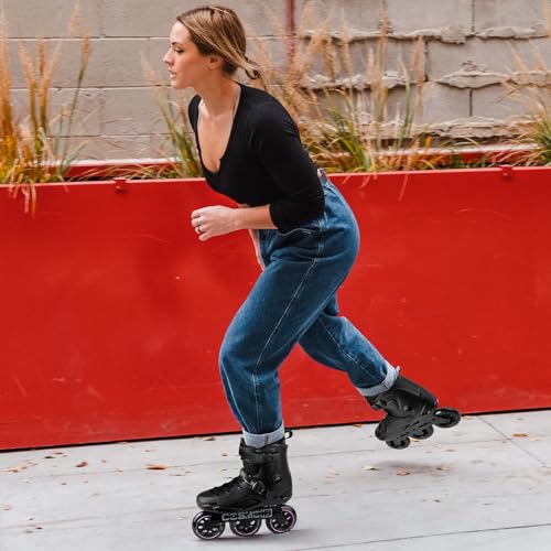 Lâminas de rolo para mulheres e homens - COSMOID 3 rodas 110 mm patins em linha adultos com armação