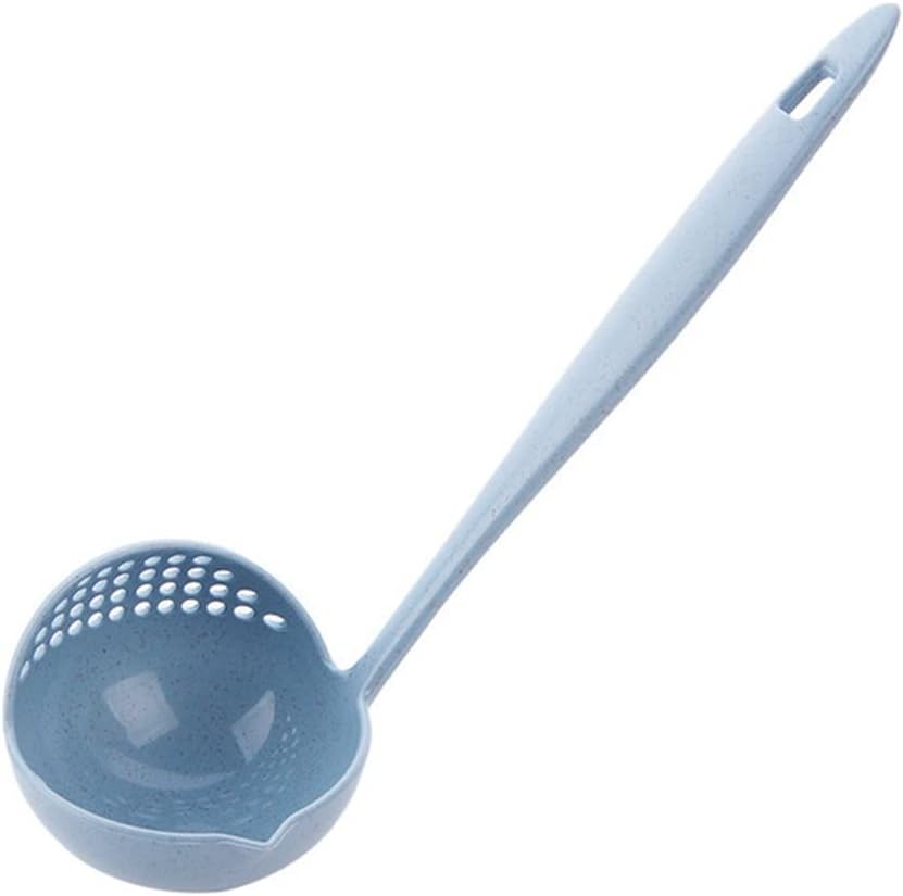 2 In 1 Cooking Long Handle Spoon Kitchen Tool Spoon Household Filter Vegetable Strainer Kitchen Gadgets (Color : D, Size : 1pcs) (A 1pcs)
