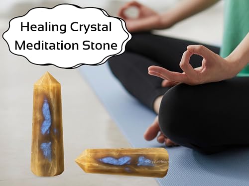 Image of Crystal Heaven Certified Sun Moonstone Tower Obelisk Point For Chakra, Healing And Balancing - Aaa Grade Original Certified Gemstone Agate For Reiki Meditation Yoga Spiritual (2-3 Inches)