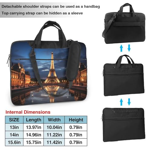 Bolso maletín para portátil unisex 14 pulgadas miniatura 2