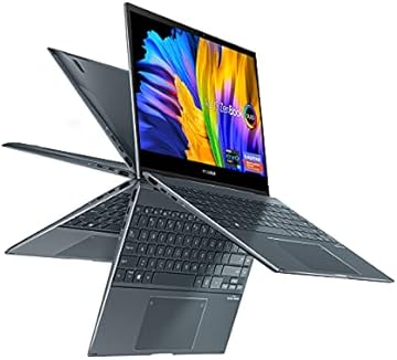ZenBook Flip 13 OLED Ultra Slim Convertible Laptop, 13.3” Touch Display, Intel Evo Platform Core i5-1135G7, 8GB RAM, 512GB SSD, Windows 11 Home, AI Noise-Cancellation, Pine Grey, UX363EA-DH52T
