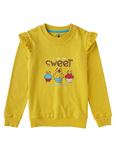 Image of Cub McPaws Girls Puff Sleeves Sweatshirt | 4-12 Years|