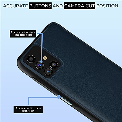 Image of Pikkme Samsung Galaxy M31s Back Cover | Flexible Pu Leather | Full Camera Protection | Raised Edges | Super Soft-Touch | Bumper Case for Samsung Galaxy M31s (Blue)