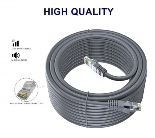 Image of CAT6 Ethernet LAN Cable | 10Gbps 550MHz | 100% Pure Copper | Gold Plated RJ45 | Made in India | High Speed UTP Network Patch Cord (10M)