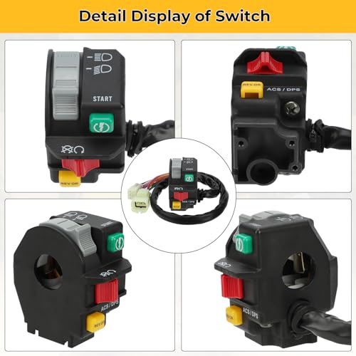 M MATI Left Handlebar Control Switch Start Run Off Headlight Reverse ACS DPS for Can-Am ATV Outlander 400 500 650 800 1000 6X6 Renegade 800 1000 XXC 703500920