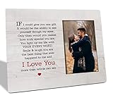HALUOSI I Love You Gifts for Her Him, Romantic Valentine's Gifts for Boyfriend Girlfriend Wife Husband Couples, Picture Frame Gifts, It Would Be The Ability To See Yourself Though My Eyes.